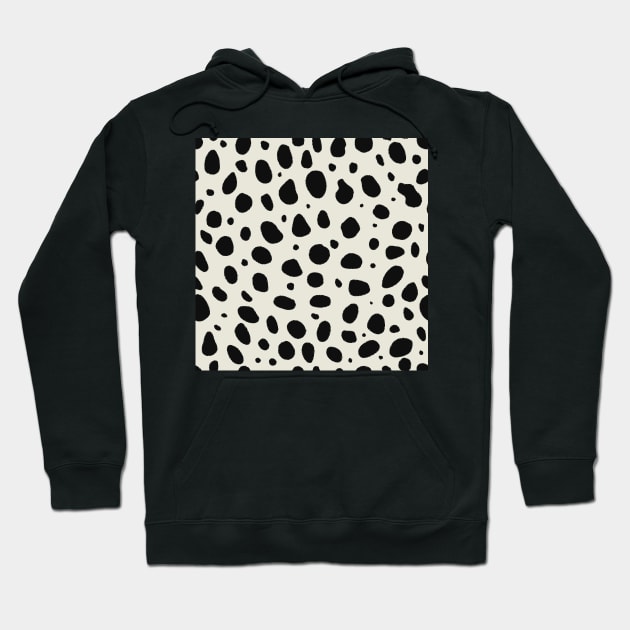 Cream and Black Cheetah Print Animal Print Hoodie by YourGoods